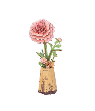 Pink Dahlia 3D-puslespil 93 brikker fra Robotime