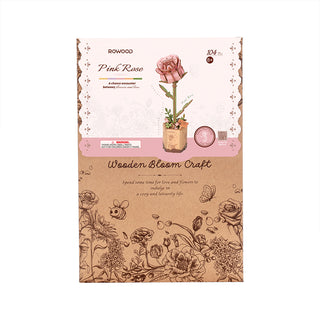 Rosa Rose 3D-Puzzle 104 Teile von Robotime