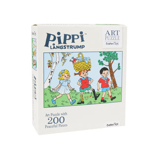 Pippi Langstrømpe puslespil 200 brikker Art Puzzle fra Barbo Toys