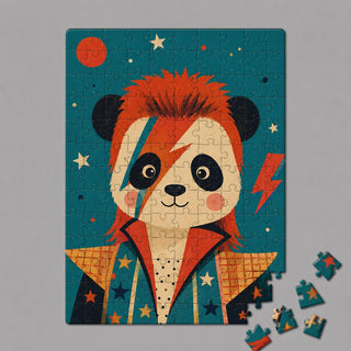 Rockstjerne Panda 100 brikker træpuslespil fra Bywood