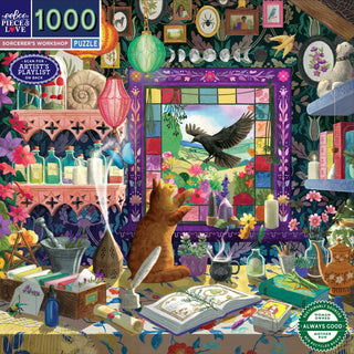 Sorcerer's Workshop 1000 brikker puslespil fra eeBoo
