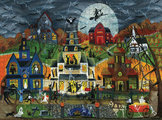 Spooky Street 1000 brikker puslespil fra Pomegranate