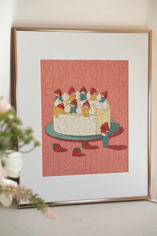 Strawberry Cake puslespil med 300 brikker fra The Puzzle Theory
