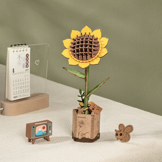 Gelbe Sonnenblume 3D-Puzzle 154 Teile von Robotime