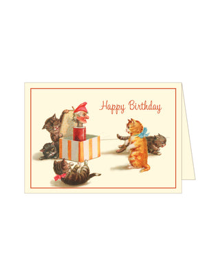 Fødselsdagskort Happy Birthday Surprise kattekort m/ glimmer