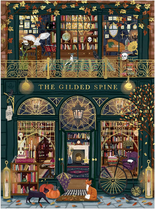The Gilded Spine 1000 brikker halloweenpuslespil fra Galison