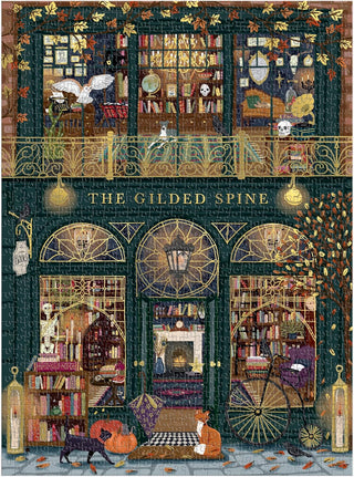 The Gilded Spine 1000 brikker halloweenpuslespil fra Galison