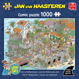 Vive la Mediterrenean! 1000 brikker puslespil fra Jan van Haasteren.
