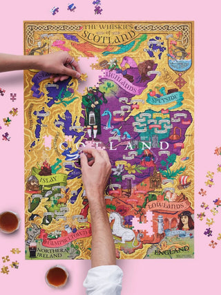 Whisky aus Schottland Puzzle 1000 Teile Wasser &amp; Weine