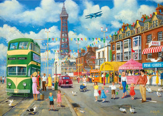 Blackpool Promenade 1000 brikker puslespil fra Gibson