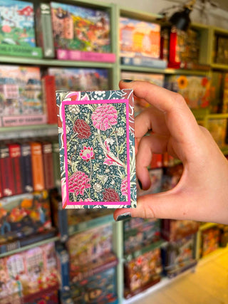 4 x William Morris minipuslespil med 99 brikker fra Penny Puzzle.