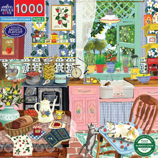Strawberry Kitchen 1000 brikker puslespil fra eeBoo