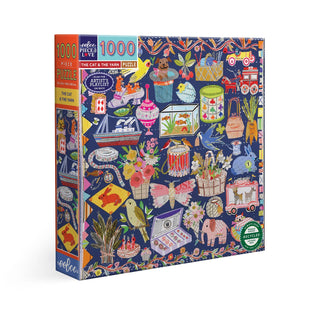 Das 1000-teilige Puzzle „Die Katze und das Garn“ von eeBoo 