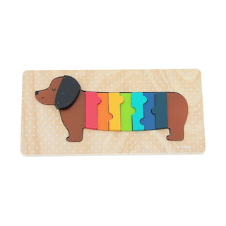 Dachshund Wooden puzzle for children with 11 pieces from Vilac