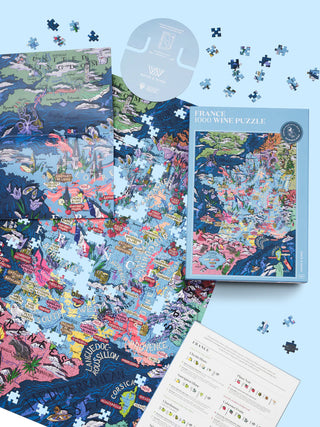 Weinpuzzle Frankreich 1000 Teile Wasser &amp; Weine