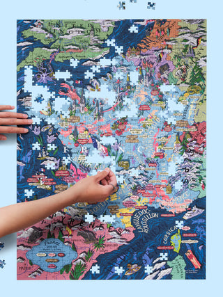 Weinpuzzle Frankreich 1000 Teile Wasser &amp; Weine