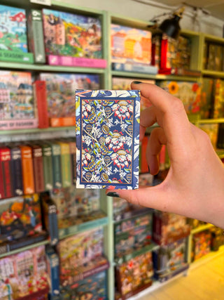 4 x William Morris minipuslespil med 99 brikker fra Penny Puzzle.